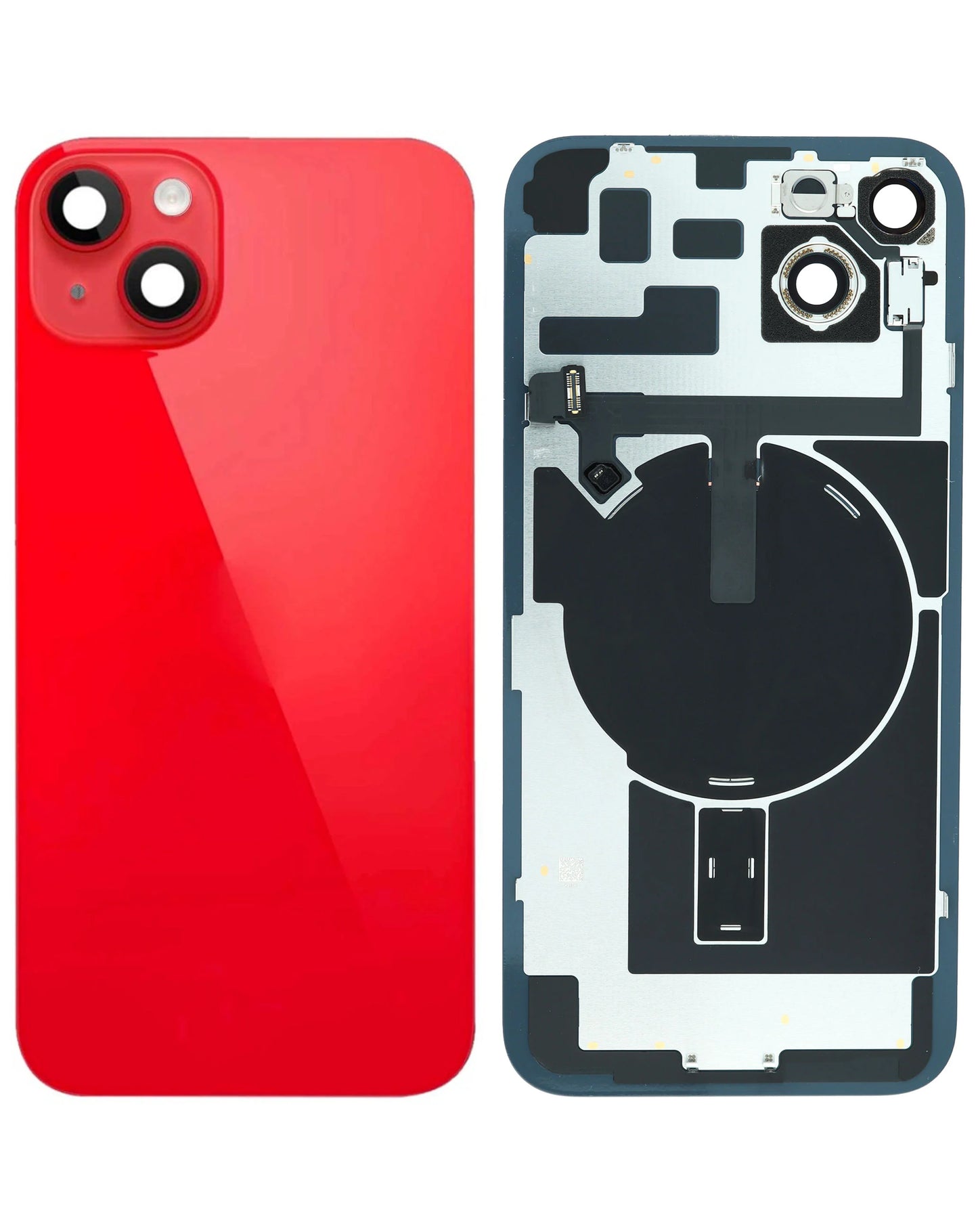 Back Glass with MagSafe Magnet & NFC & Flashlight Flex for iPhone 14 Plus (Red) (Service Pack)