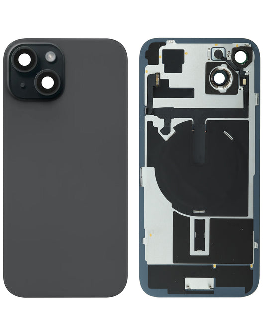 Back Glass for iPhone 15 (Service Pack) (Black)
