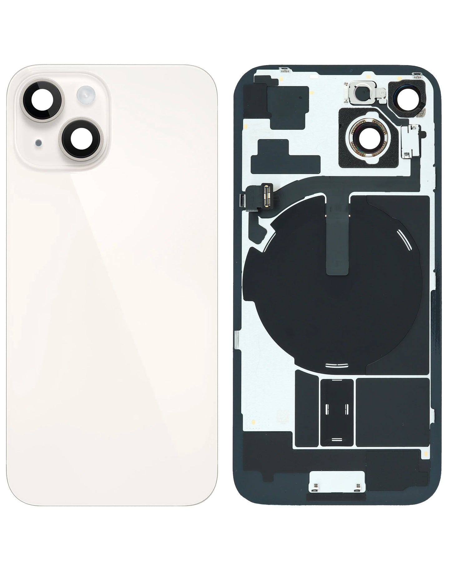 Back Glass for iPhone 15 (White) (Service Pack)