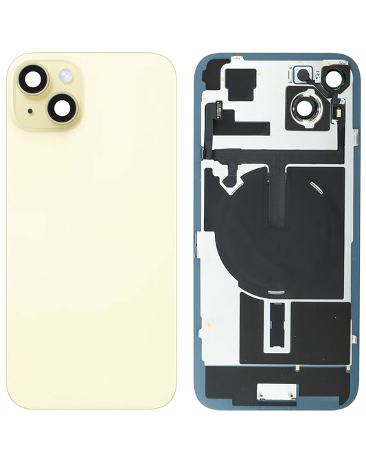 Back Glass for iPhone 15 Plus (Yellow) (Service Pack)