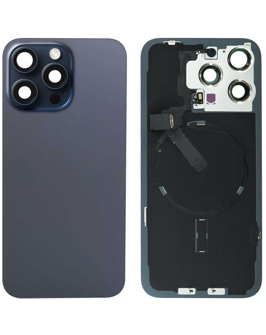 Back Glass for iPhone 15 Pro Max (Blue Titanium) (Service Pack)