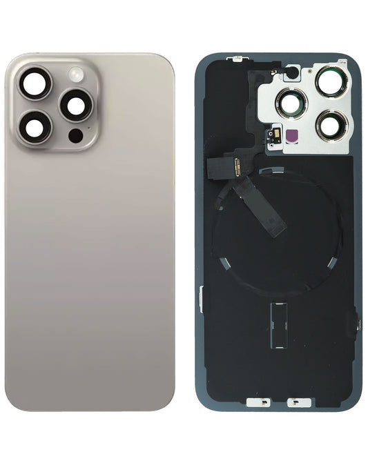 Back Glass for iPhone 15 Pro Max (Natural Titanium) (Service Pack)