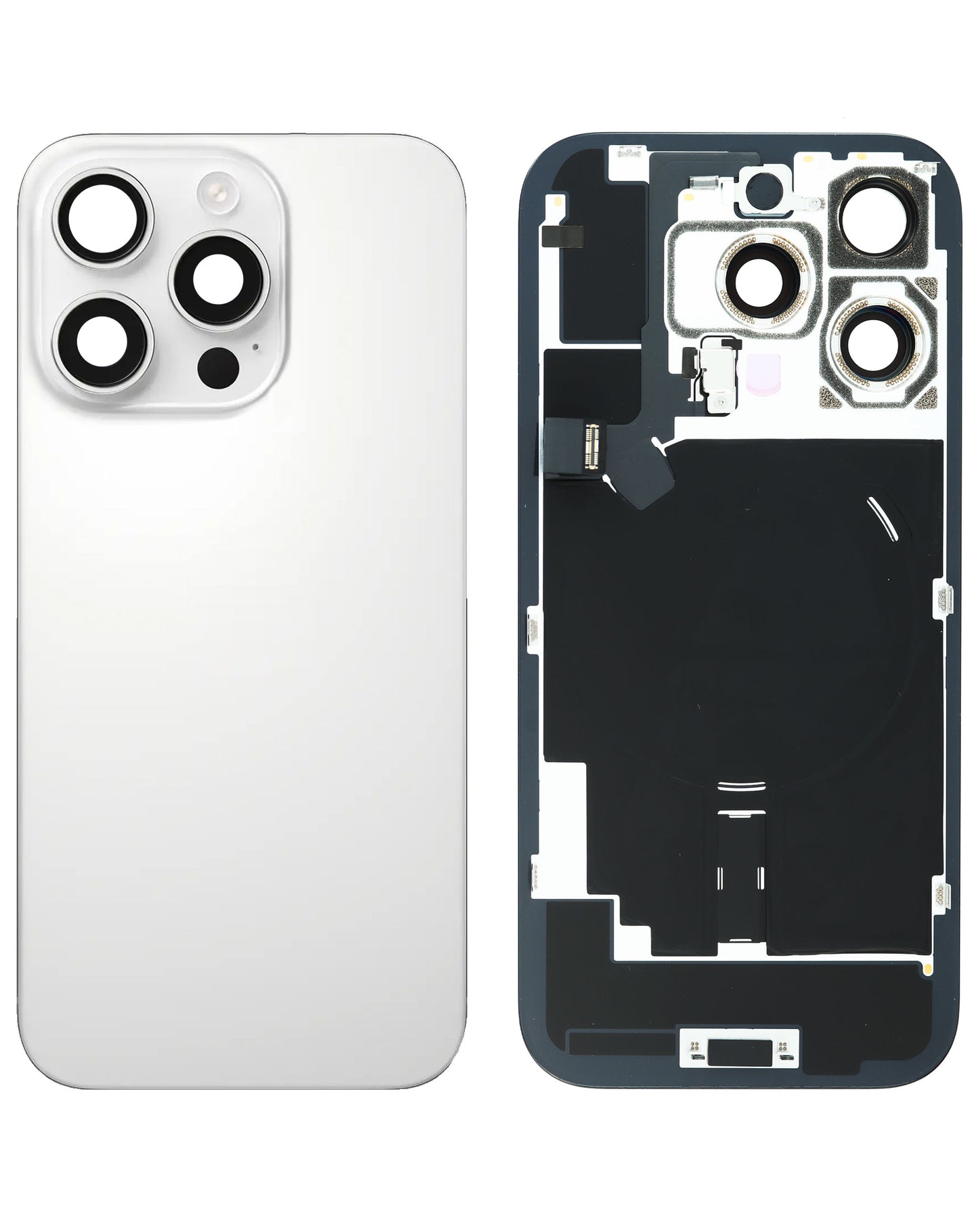Back Glass for iPhone 16 Pro (White Titanium) (Service Pack)