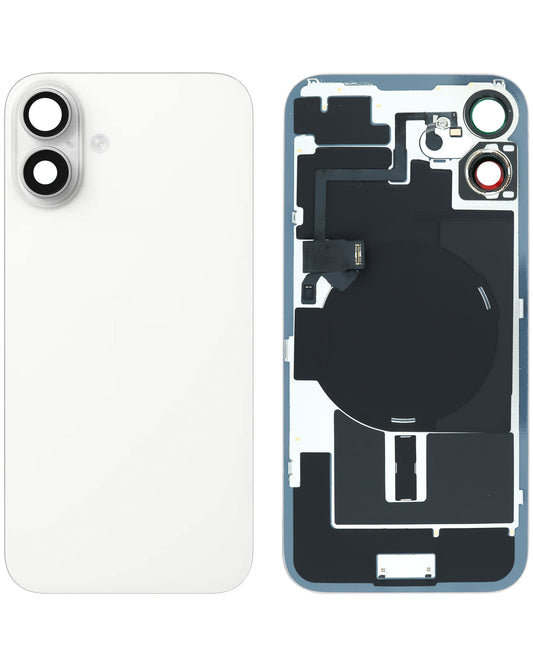 Back Glass for iPhone 16 Plus (White) (Service Pack)