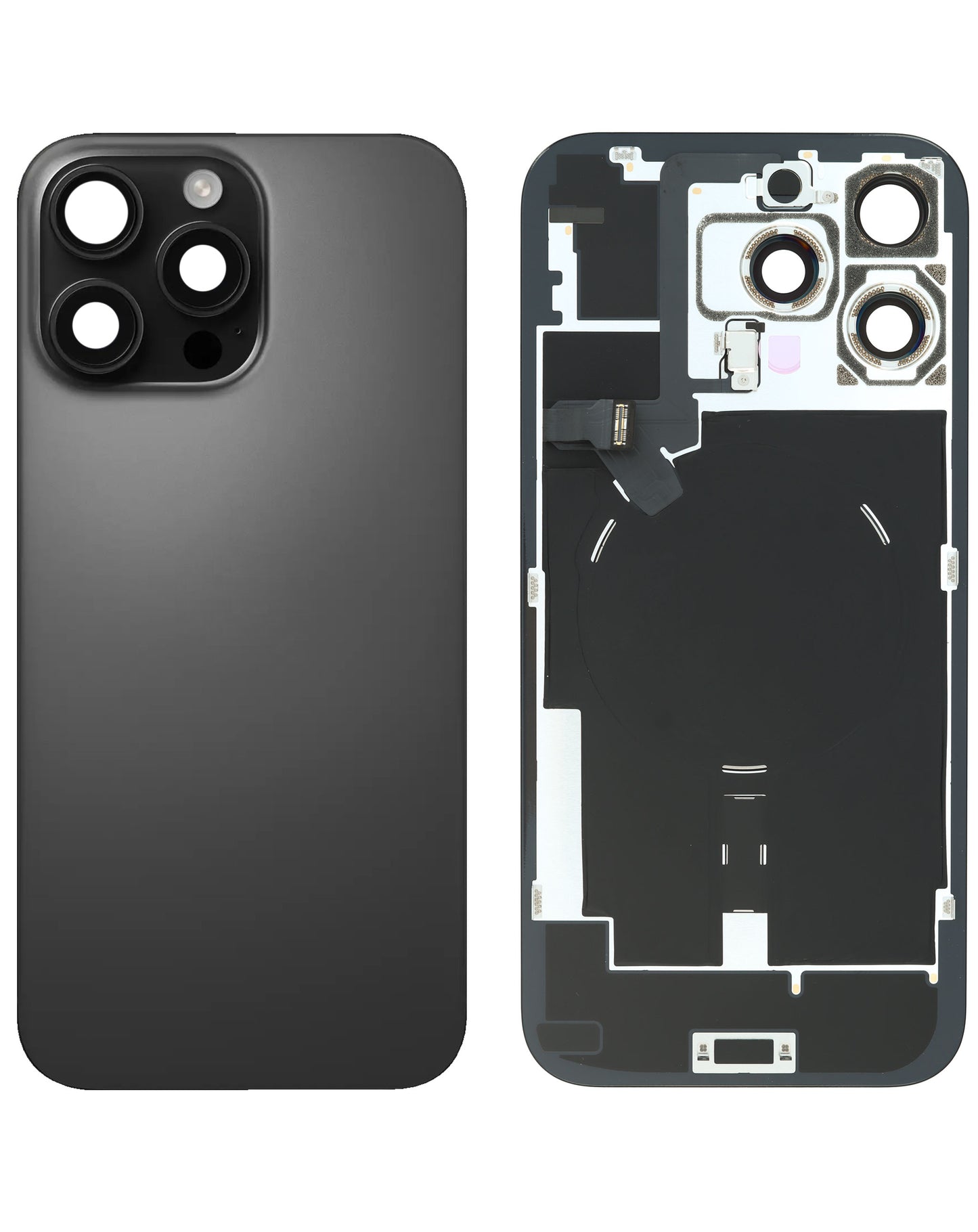 Back Glass for iPhone 16 Pro Max (BLACK TITANIUM) (Service Pack)