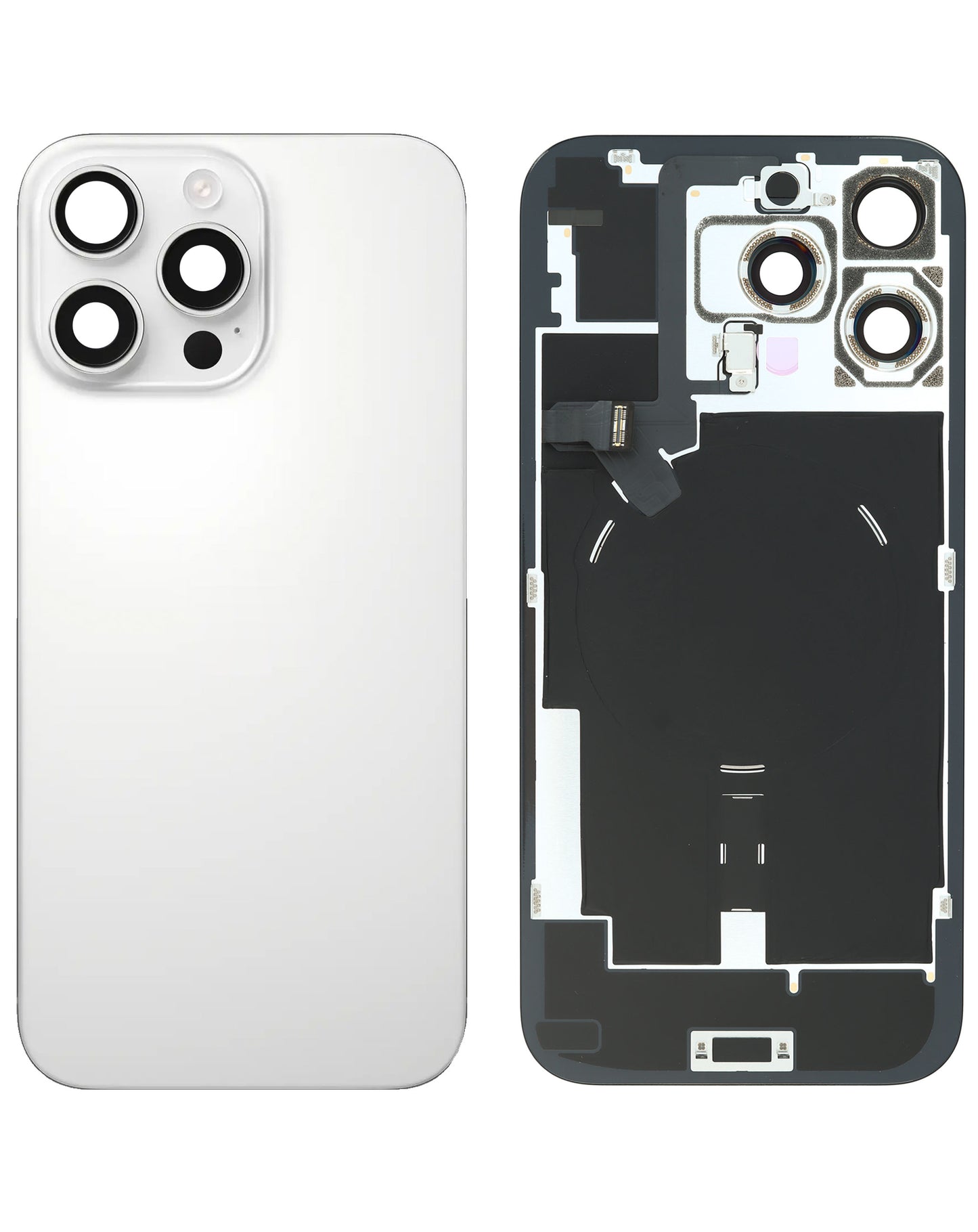 Back Glass for iPhone 16 Pro Max (White Titanium) (Service Pack)