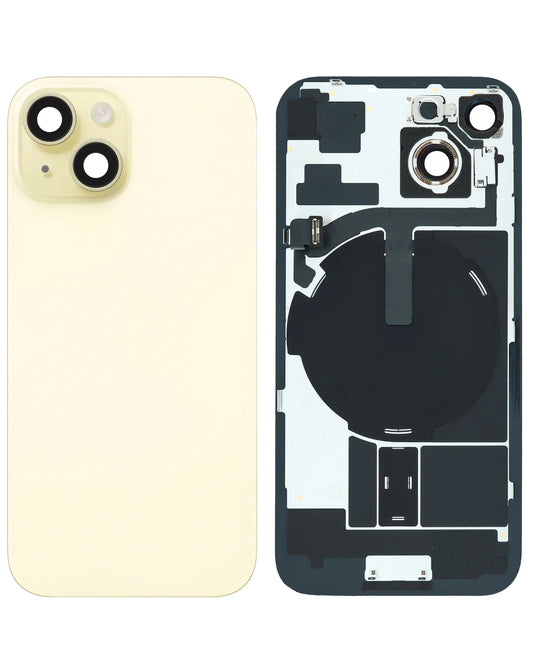 Back Glass for iPhone 15 (Yellow) (Service Pack)