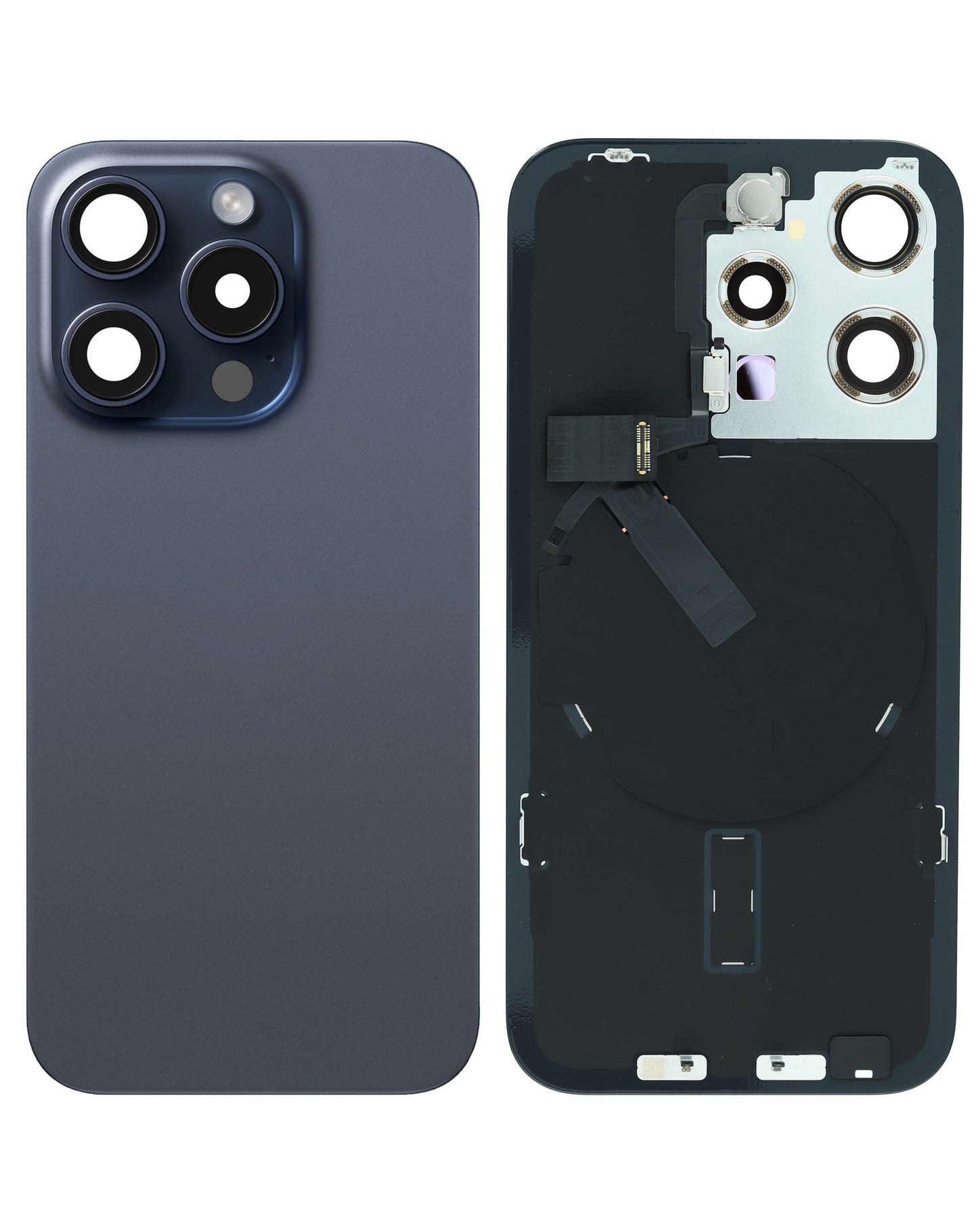Back Glass for iPhone 15 Pro (Blue Titanium)(Service Pack)