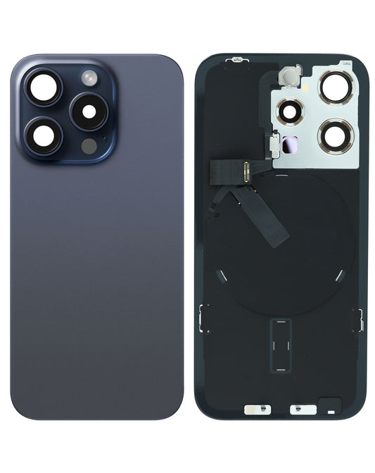 Back Glass for iPhone 15 Pro (Blue Titanium)(Service Pack)