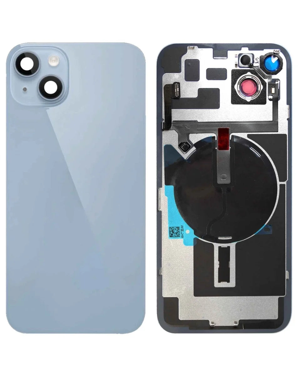 Back Glass with MagSafe Magnet & NFC & Flashlight Flex for iPhone 14 Plus (Blue) (Service Pack)