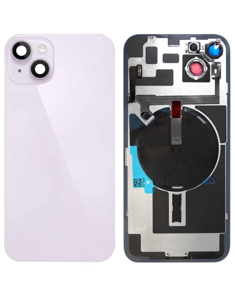 Back Glass with MagSafe Magnet & NFC & Flashlight Flex for iPhone 14 Plus (Purple) (Service Pack)