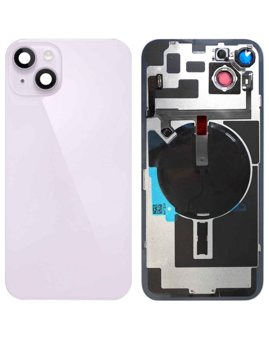 Back Glass with MagSafe Magnet & NFC & Flashlight Flex for iPhone 14 Plus (Purple) (Service Pack)